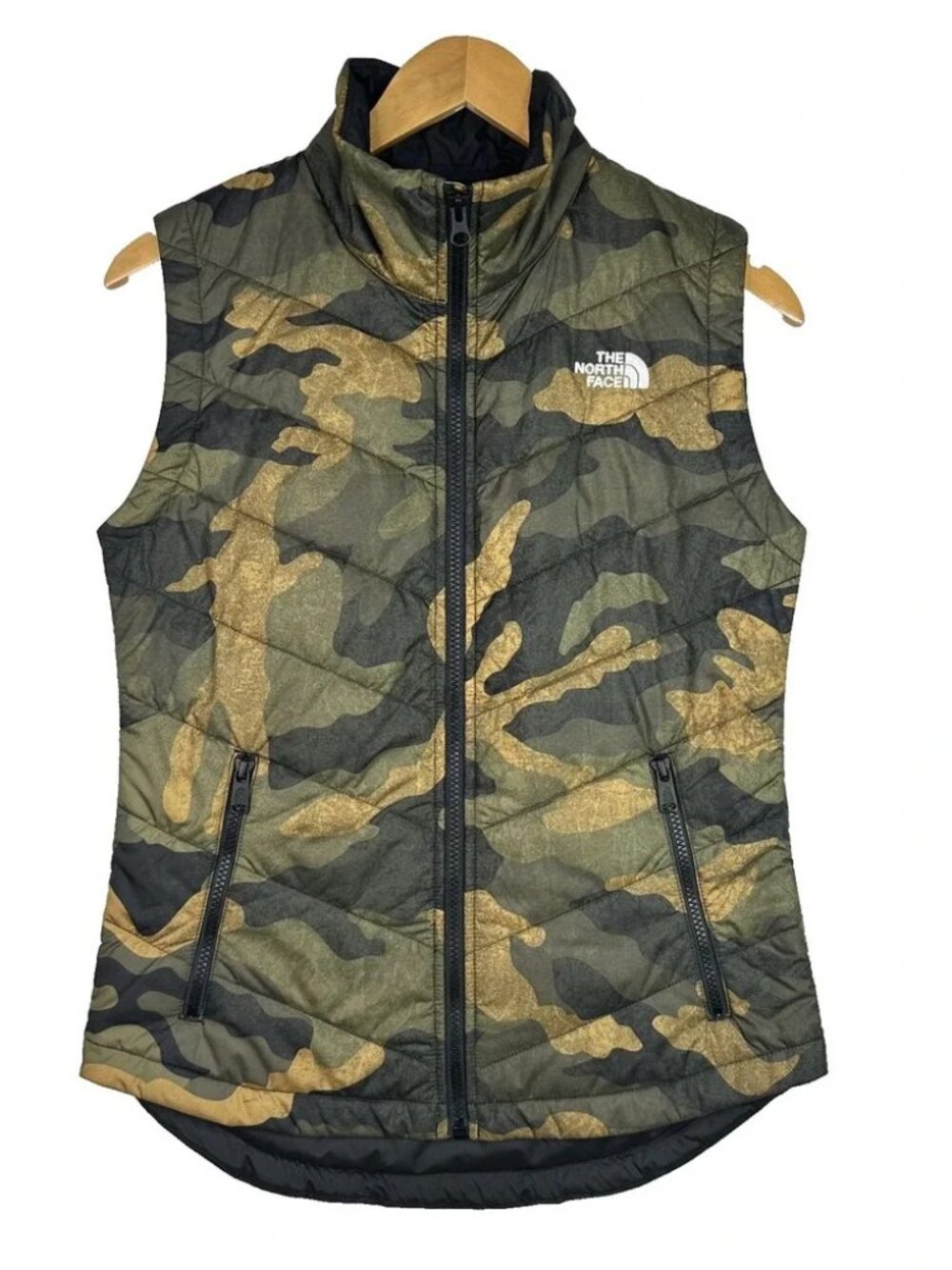 The North Face ThermoBall Insulated Vest - Women's Small - Green Camo (Like New)